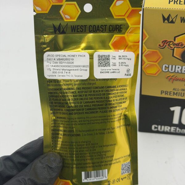 west coast cure bar 2.0 1g disposable